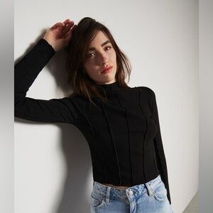 Dynamite Hara Long Sleeve Funnel Neck